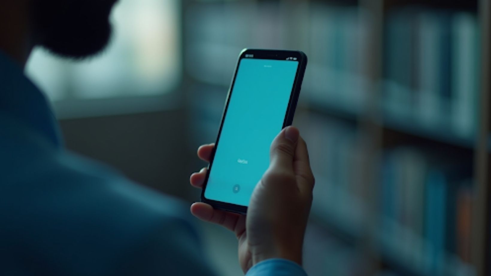 A man looking at a blank screen on his mobile app, signaling poor user experience.